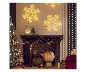 Figurica snežinka za božič, 144 tople bele LED luči