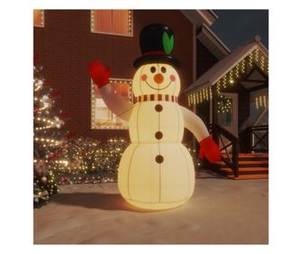 Napihljiv snežak z LED lučkami, 300 cm