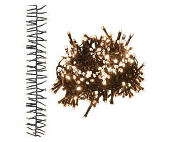Instalație tip cluster cu 1000 LED-uri, alb cald, 11 m, PVC