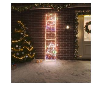 Sklopivi Djed Mraz na Ljestvama, 552 LED diode