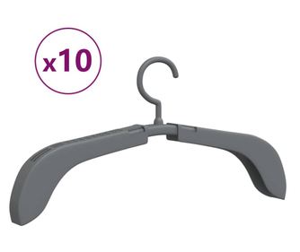Raztegljivi obešalniki 10 kosov sivi