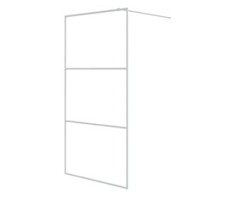 Paravan duș walk-in, alb, 100x195 cm, sticlă ESG transparentă