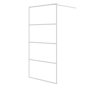 Paravan duș walk-in, alb, 100x195 cm, sticlă ESG transparentă