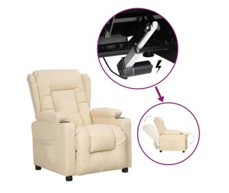 Sjedalo s podizanjem, krem, tekstilni materijal