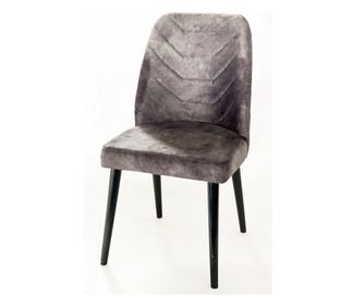 Scaun Dallas Smart Living Studio Casa, Cu Spatar, Tapitat, Cadru Lemn ALB +Material Textil Grey