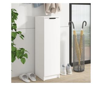 Pantofar, alb, 30x35x100 cm, lemn compozit