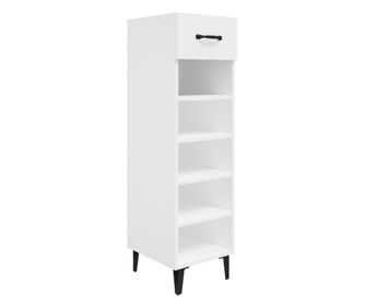 Pantofar, alb extralucios, 30x35x105 cm, lemn prelucrat