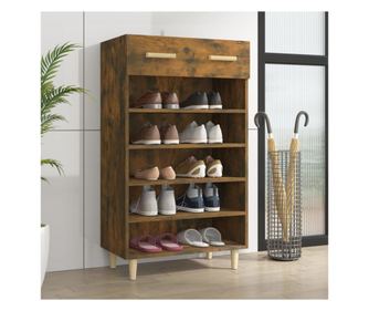 Ormarić za cipele, dimljeni hrast, 60x35x105 cm, kompozitno drvo