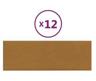 12 db barna bársony fali panel 90 x 30 cm 3,24 m²