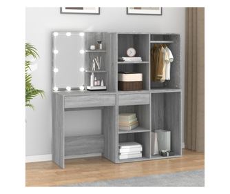 LED Fésülködőasztal Sonoma Tölgy Forgácslap Szekrényekkel