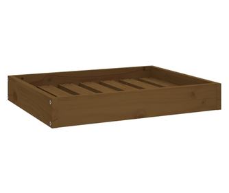 Кучешко легло, медено кафяво, 61,5x49x9 см, бор масив