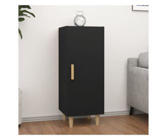 Szolga, fekete, 34,5x34x90 cm, kompozit fa