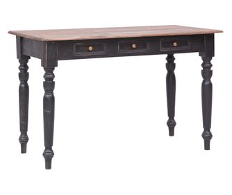 Pisarna s 3 predali, 117 x 57 x 75 cm, masivno mahagonijevo les.