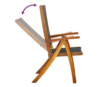 Сгъваеми градински столове 4 бр. Масивна акациева дървесина