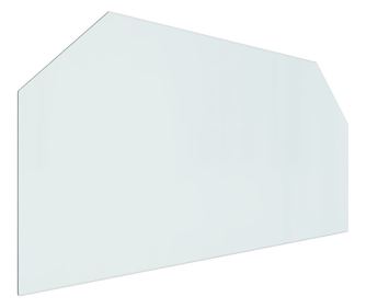 Placă de sticlă pentru șemineu, hexagonală, 120x60 cm