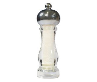 BISETTI Rasnita acrilica cu sare, 16,5cm, cu capac cromat