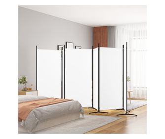 6 paneles szobaelvlaszt, fehr, 520x180 cm, textil