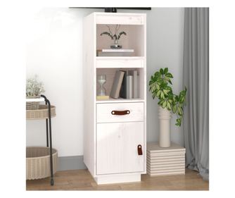 Visok omar, bel, 34x40x108,5 cm, masivno borovo leso