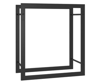 Stojalo za drva mat črno 50x28x56 cm jeklo