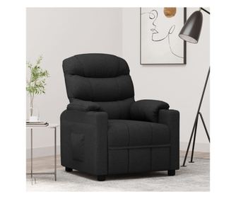 Zložljiv stol, črn, tekstilni material