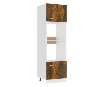 Omara za mikrovalovno pečico dim. hrast 60x57x207 cm inžen. les