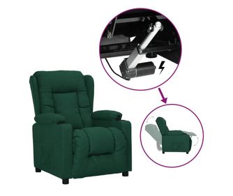 Sjedalo s nagibom i podizanjem, tamnozeleno, tekstilni materijal