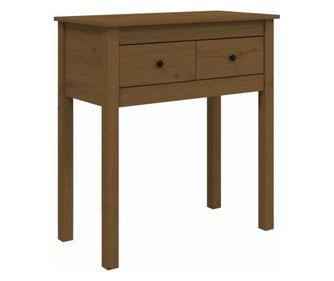 Masa consola, maro miere, 70x35x75 cm, lemn masiv de pin