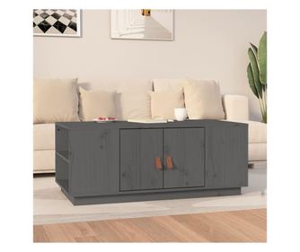 Măsuță de cafea, gri, 100x50x41 cm, lemn masiv de pin