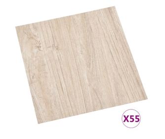 55 db világosbarna öntapadó PVC padlólap 5,11 m²