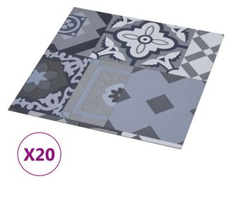 20 db színes mintás öntapadó PVC padlólap 1,86 m²