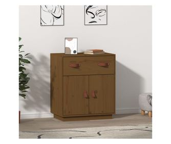 Stojalo, medeno rjavo, 65,5x40x75 cm, masivna borovina