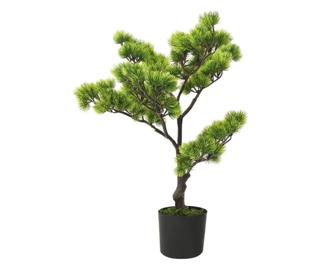 Bonsai Pinus umetni s lončkom, zelen, 60 cm