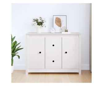 Omarica, bela, 100x35x74 cm, masivni borovec