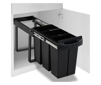Кош за отпадъци за кухненски шкаф с плавно затваряне 36 L