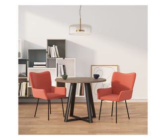 Kuhinjska stola, 2 kosa, roza, žamet