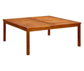 Vrtna klubska mizica 110x110x45 cm trden akacijev les