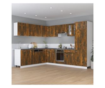 Mosogató alatti szekrény, füstölt tölgy, 60x46x81,5 cm, fa