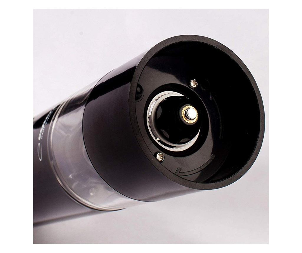Moara electrica de sare si piper Esperanza Malabar EKP001K, LED, Lucrul cu 1 buton, Negru - 3