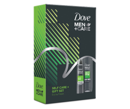 Set Dove Men+Care Self Care Extra Fresh: Antiperspirant spray, 150 ml + Gel de dus, 250 ml