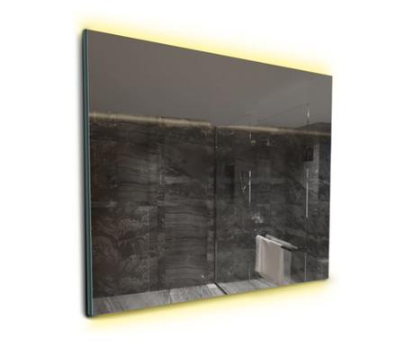 Oglinda LED, patrata, 50x50 cm, Reflect Ambient Model 3, cu lumina LED neutra pentru baie sau dormitor, oglinda ornamentala cu i