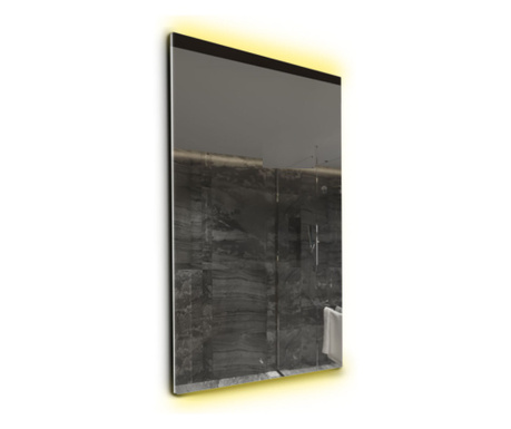 Oglinda LED, verticala, 50x50 cm, Reflect Ambient Model 3, cu lumina LED neutra pentru baie sau dormitor, oglinda ornamentala cu