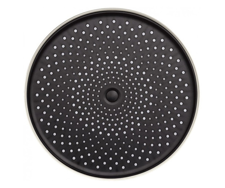 Пита за стационарен душ Inter Ceramic ICH 2139, Черен мат, Кръгла, ABS Пластмаса, Без рамо