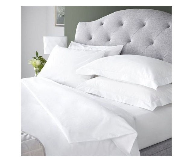 Cearsaf de pat, percale alb 125 g/mp, bumbac 100% Sofi 220/240cm