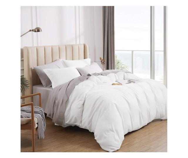 Husa pilota, sifon alb 130 g/mp, bumbac 100% Sofi 140/215cm