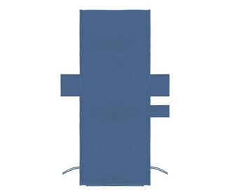 Prosop pentru sezlong, cu 3 buzunare, microfibra, albastru inchis, 210x75 cm, Springos