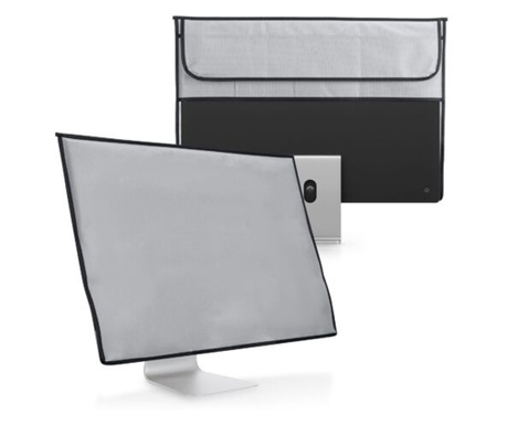 Капак за Apple iMac 24" монитор, Kwmobile, сив, текстил, 55051.25