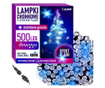 Karácsonyi fényszerelés, kültéri/beltéri, 500 LED, FLASH hatású, hideg fehér, IP44, 25 m, Jumi