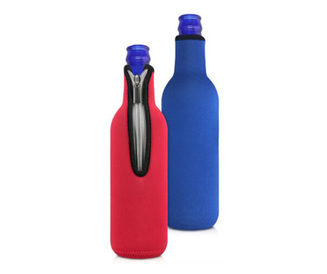 2 db-os hővédő szett palackokhoz, 330-500 ml, neoprén, piros/kék, 50014.05