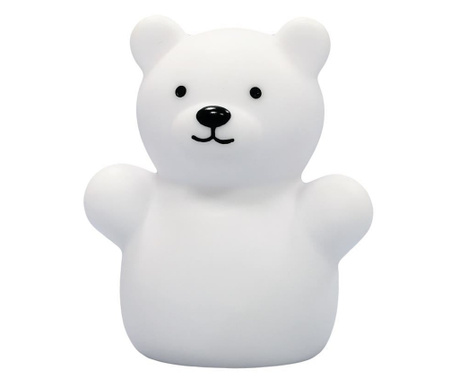 LED éjjeli lámpa, medve alakú, fehér, Lumilu Mini Zoo Bear, MCT 52330
