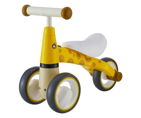 ECOTOYS lb1603 Kerékpár pedálok nélkül - sárga, zsiráf mintával